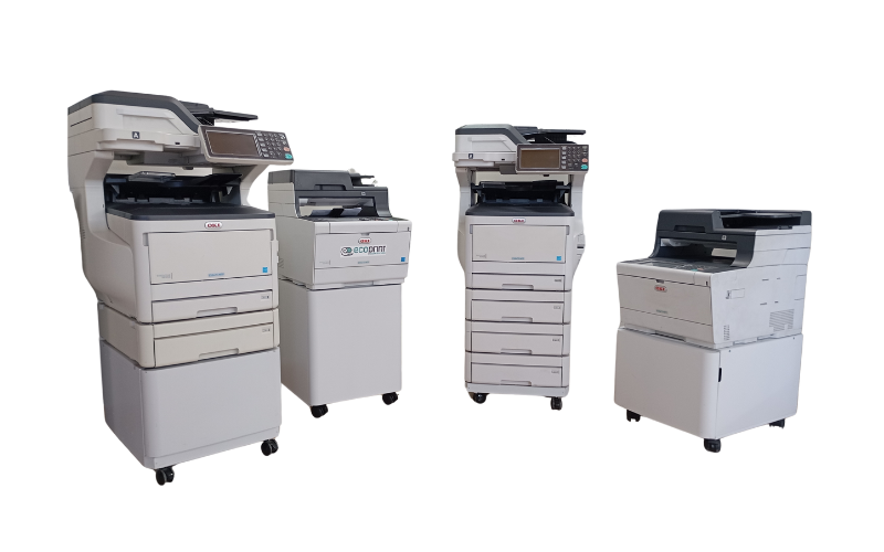 stanza dedicata alle prove di stampa canon oki epson ecoprint